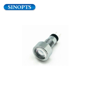 Automatización de metal de 8 mm Luz indicadora roja de 12v