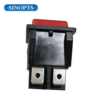 Interruptor basculante de encendido y apagado con luz LED roja de 4 pines y 2 posiciones