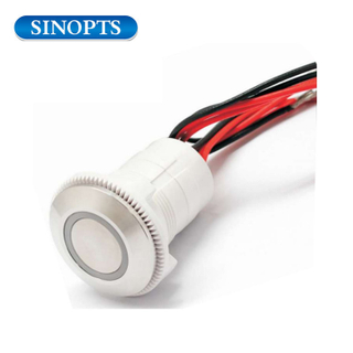 Interruptor de botón Push Illuminated Red Illuminated de 22 mm IP67 24V