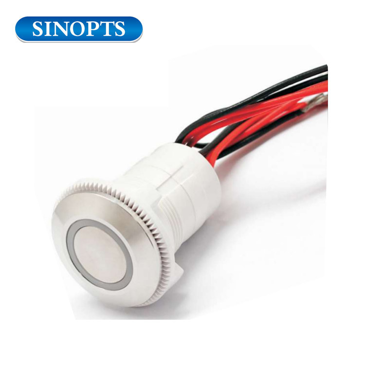 Interruptor de botón Push Illuminated Red Illuminated de 22 mm IP67 24V