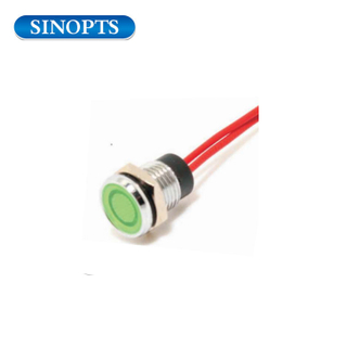 Luz indicadora de 220V de metal verde