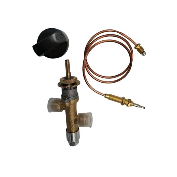 Propano LPG Gas Fire Pit Control Válvula de seguridad Falla de la llama Dispositivo Válvula de calentador de gas con termopar y perilla