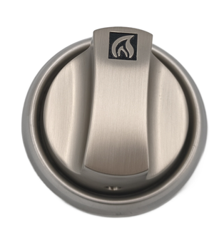 Pomo metálico para estufa de gas con base SINOPTS de 57 mm de diámetro