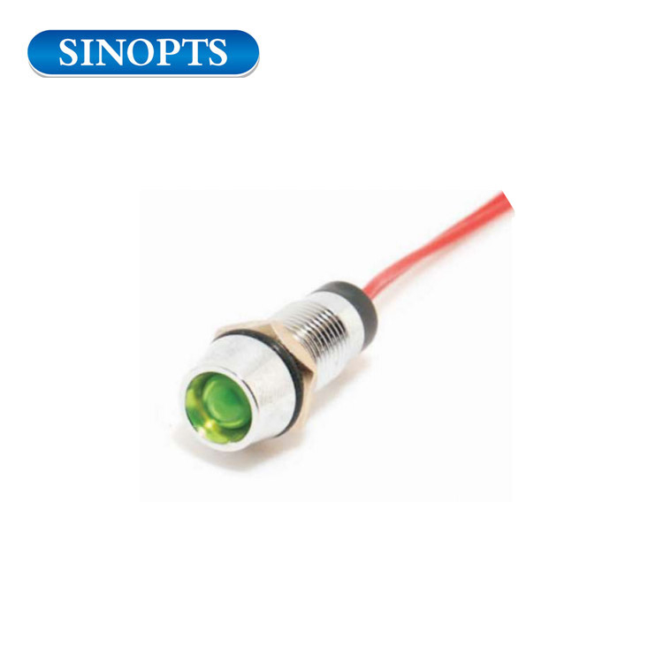 Luz indicadora de metal LED inversor de 12V 8MM