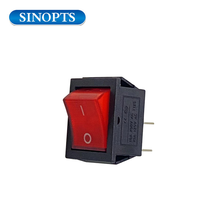 Mini interruptor de tipo de barco negro LED de 4 pines