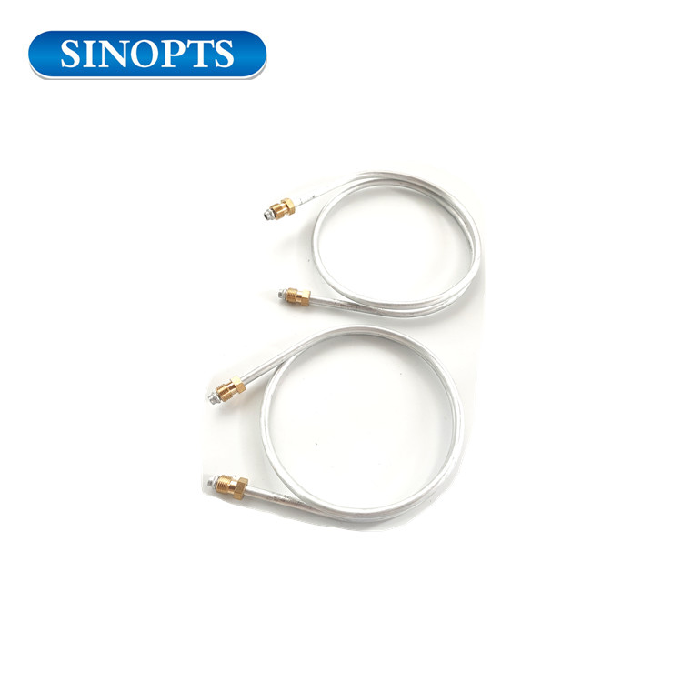 Piezas de electrodomésticos de gas 800 mm 6 diámetros Tubo de aluminio con conector de latón 7/16