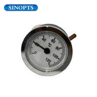 SINOPTS 52 mm 0-120C Ganaje del termómetro de agua 