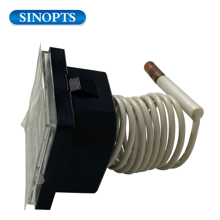 SINOPTS 0-120C Medidor de termómetro de agua cuadrada 