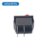 Mini interruptor de tipo de barco negro LED de 4 pines