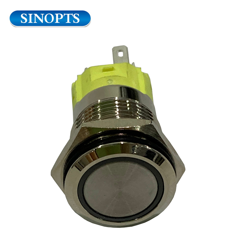 16 mm 12V 5A Switches de botón de empuje de automóvil personalizado