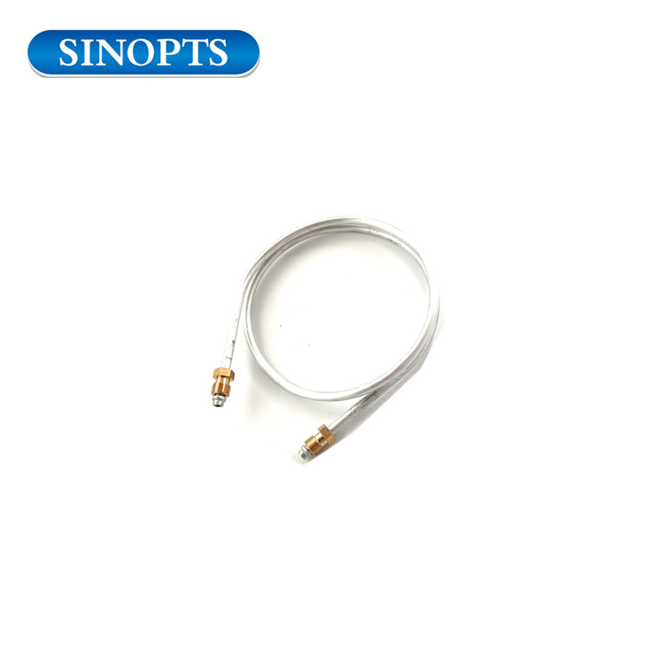 Piezas de electrodomésticos de gas 800 mm 6 diámetros Tubo de aluminio con conector de latón 7/16