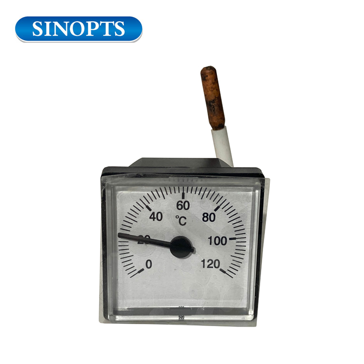 SINOPTS 0-120C Medidor de termómetro de agua cuadrada 