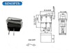 2pins On-Off-Off 10a 250V CA Switch KCD1 Mini Rocker Rocker Switch