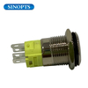 16 mm 12V 5A Switches de botón de empuje de automóvil personalizado