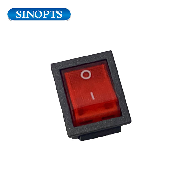 Mini interruptor de tipo de barco negro LED de 4 pines