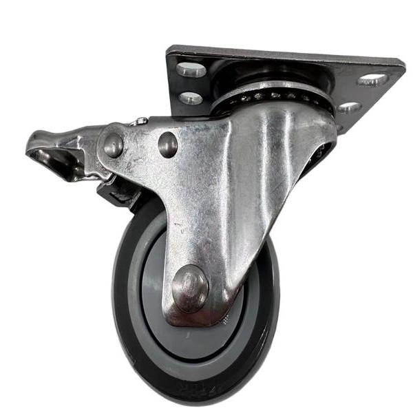 Medium de 3 pulgadas de eje único TPR-M12*30 ruedas Manual Cinturón Herramienta direccional con tornillo TPR-M12*30