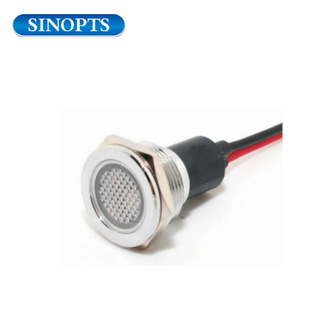 LED indicadora piloto de metal LED IP67 de 19 mm con un cable