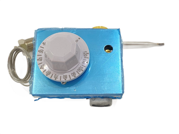 Calentador de gas y válvula termostática controlada por gas para freidora de gas con carcasa exterior