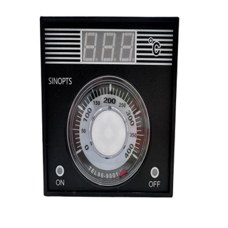Sinopts Tel96-9001K 0-400 ℃ Controlador de temperatura de visualización digital Negro